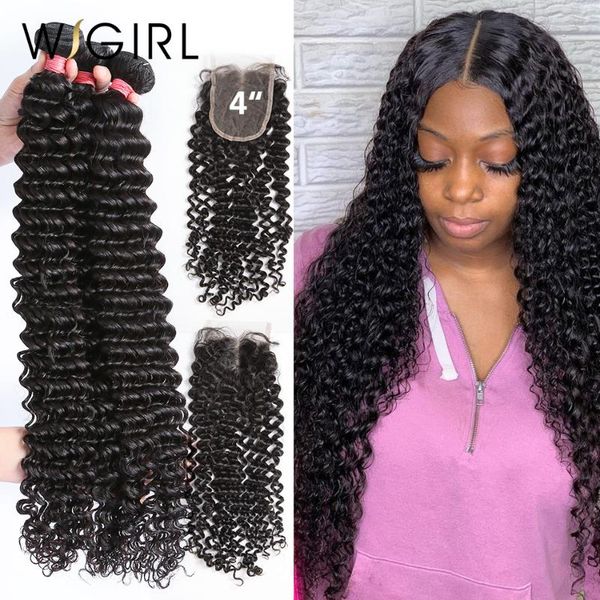 human hair bulks wigirl 8- 28 30 inch deep wave bundles with closure brazilian remy curly water lace, Black
human hair bulks wigirl 8- 28 30 inch deep wave bundles with closure brazilian remy curly water lace, Black