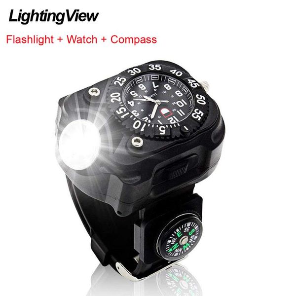 lightingview rechargeable watch with 5 light mode & waterproof compass for outdoor running, hiking, camping flashlights torches
lightingview rechargeable watch with 5 light mode & waterproof compass for outdoor running, hiking, camping flashlights torches