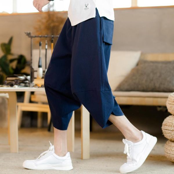 sinicism men's pants cotton harem baggy casual male elastic waist wide leg patchwork linen capri trousers s-5xl, Black
sinicism men's pants cotton harem baggy casual male elastic waist wide leg patchwork linen capri trousers s-5xl, Black