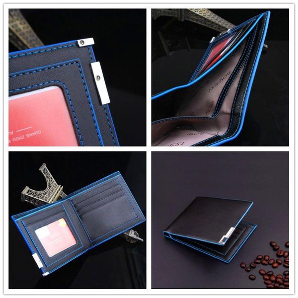 wallets men stylish bifold business leather wallet card holder coin purse, Red;black
wallets men stylish bifold business leather wallet card holder coin purse, Red;black