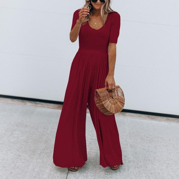 women's jumpsuits & rompers women summer solid short sleeve o neck loose casual european style female wide leg streetwear sj3108e, Black;white
women's jumpsuits & rompers women summer solid short sleeve o neck loose casual european style female wide leg streetwear sj3108e, Black;white