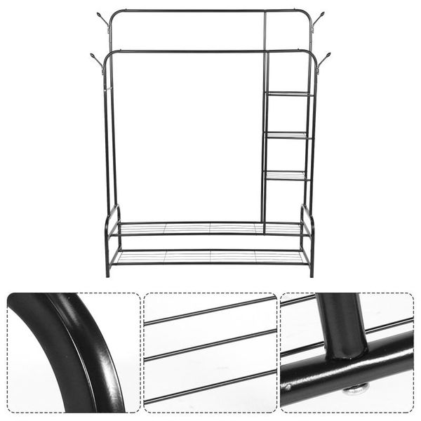 Hangers & Racks Clothes Storage Rack Dual-pole Stand Durable Dual-layer Holder
Hangers & Racks Clothes Storage Rack Dual-pole Stand Durable Dual-layer Holder