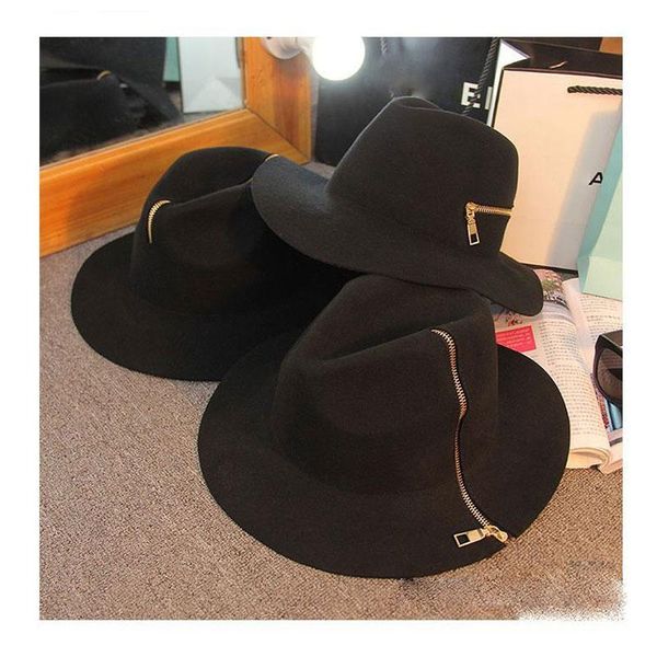 stingy brim hats women wide metal chain panama jazz fedoras hat black cap winter keep warm fashion wool fascinator, Blue;gray
stingy brim hats women wide metal chain panama jazz fedoras hat black cap winter keep warm fashion wool fascinator, Blue;gray