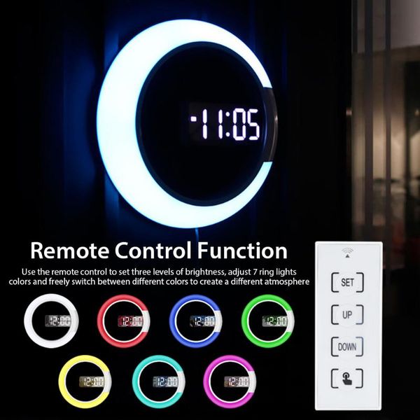 desk & table clocks digital wall clock alarm 3d leds mirror hollow watch 7colors temperature nightlight for home living room decorations
desk & table clocks digital wall clock alarm 3d leds mirror hollow watch 7colors temperature nightlight for home living room decorations