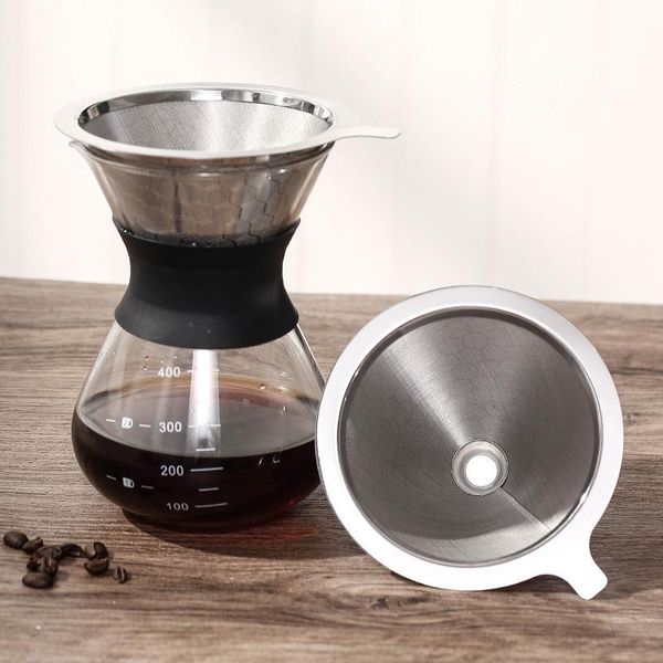 coffee filters 1pcs double funnel s/m/l filter silver kitchen accessories 250 mesh stainless steel screen coffeeware
coffee filters 1pcs double funnel s/m/l filter silver kitchen accessories 250 mesh stainless steel screen coffeeware