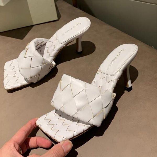 slippers cross-criss leather mules square toe high heel dress slides summer street fashion celebrity shoes women zapatos mujer, Black
slippers cross-criss leather mules square toe high heel dress slides summer street fashion celebrity shoes women zapatos mujer, Black