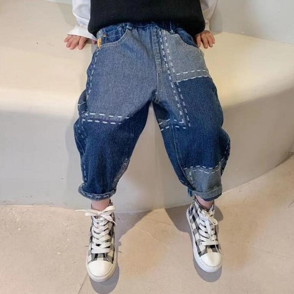 2-11years boys jeans pure cotton spring medium and big childrens handsome pants korean style casual pants for kids trousers, Blue
2-11years boys jeans pure cotton spring medium and big childrens handsome pants korean style casual pants for kids trousers, Blue