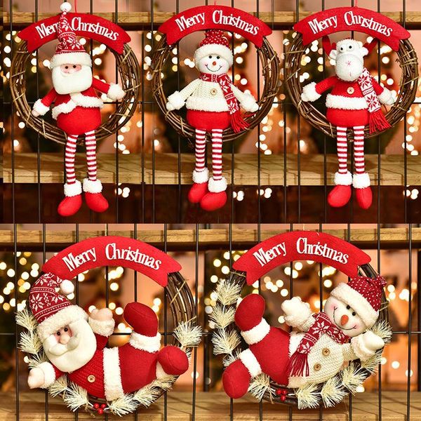 decorative flowers & wreaths santa claus/deer/snowman rattan christmas wreath front door hanging garland xmas tree pendant party wall decor
decorative flowers & wreaths santa claus/deer/snowman rattan christmas wreath front door hanging garland xmas tree pendant party wall decor