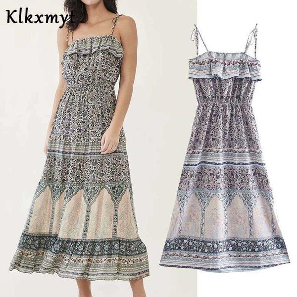 klkxmyt za women summer dress fashion print midi casual backless cross sling long female party es vestido 210527, Black;gray
klkxmyt za women summer dress fashion print midi casual backless cross sling long female party es vestido 210527, Black;gray