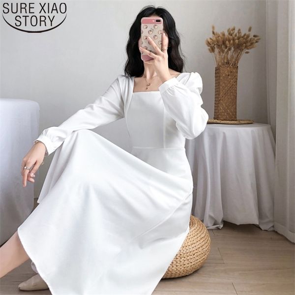 backless dresses gentle sweet white vintage square collar autumn french elegant temperament slim midi 13016 210506, Black;gray
backless dresses gentle sweet white vintage square collar autumn french elegant temperament slim midi 13016 210506, Black;gray