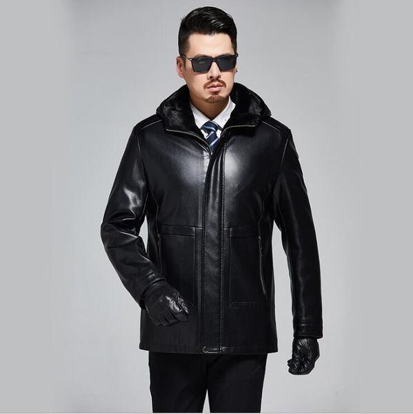 men's fur & faux hooded mens leather jacket plus velvet thicken motorcycle short coat men jackets casual clothes jaqueta de couro fashi, Black
men's fur & faux hooded mens leather jacket plus velvet thicken motorcycle short coat men jackets casual clothes jaqueta de couro fashi, Black