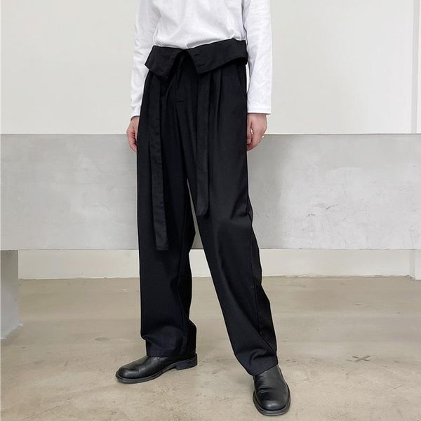 men's pants casual loose hanging feeling wide leg high waist slim senior solid color niche design, Black
men's pants casual loose hanging feeling wide leg high waist slim senior solid color niche design, Black