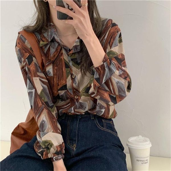 women's blouses & shirts harajuku loose all match 2021 women shirt retro casual ol sweet print stylish chic vintage elegant, White
women's blouses & shirts harajuku loose all match 2021 women shirt retro casual ol sweet print stylish chic vintage elegant, White
