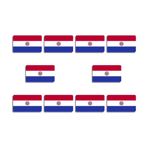 10pcs paraguay national flag brooch fashion lapel pin for women and men backpacks clothes patriotic decor acrylic badges, Gray
10pcs paraguay national flag brooch fashion lapel pin for women and men backpacks clothes patriotic decor acrylic badges, Gray