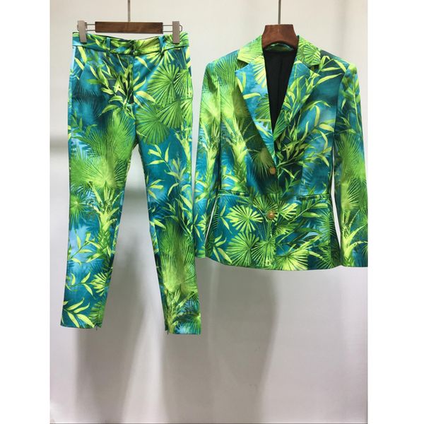 women's two piece pants summer fashion green jungle print blazer coat + vintage print pant party sets vestidos, White
women's two piece pants summer fashion green jungle print blazer coat + vintage print pant party sets vestidos, White