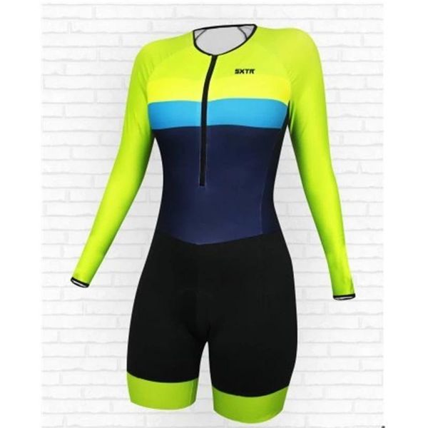 women long sleeve cycling skinsuits summer suit clothing body sets roupa ciclismo feminino romper customization racing, Black;blue 
women long sleeve cycling skinsuits summer suit clothing body sets roupa ciclismo feminino romper customization racing, Black;blue