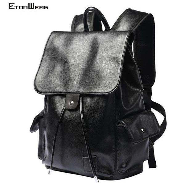 backpack men's solid black brand litchi pu leather school bag teenage boy bookbag computer lappack office travel backbag
backpack men's solid black brand litchi pu leather school bag teenage boy bookbag computer lappack office travel backbag
