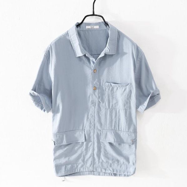 men's casual shirts arrival short sleeve comfortable solid shirt men summer fashion pockets for clothes camisa chemise, White;black 
men's casual shirts arrival short sleeve comfortable solid shirt men summer fashion pockets for clothes camisa chemise, White;black