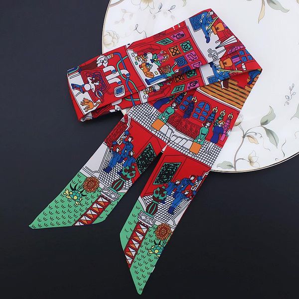 scarves fashion women silk scarf printed thin long head bag ribbons for ladies cloth accessories tie, Blue;gray
scarves fashion women silk scarf printed thin long head bag ribbons for ladies cloth accessories tie, Blue;gray