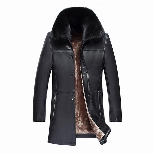 men's fur & faux 2021 long hooded men veste homme cuir big natural collar winter jackets mens, Black
men's fur & faux 2021 long hooded men veste homme cuir big natural collar winter jackets mens, Black