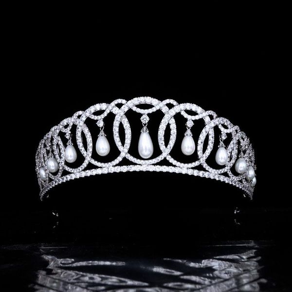 hair clips & barrettes funmode big luxury pearl cubic zircon tiara crown for women diademas accessory wedding dress jewelry wholesale fc22, Golden;silver
hair clips & barrettes funmode big luxury pearl cubic zircon tiara crown for women diademas accessory wedding dress jewelry wholesale fc22, Golden;silver