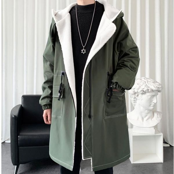 men's trench coats legible 2021 autumn coat casual thicken hooded man korean solid winter jacket for men, Tan;black
men's trench coats legible 2021 autumn coat casual thicken hooded man korean solid winter jacket for men, Tan;black