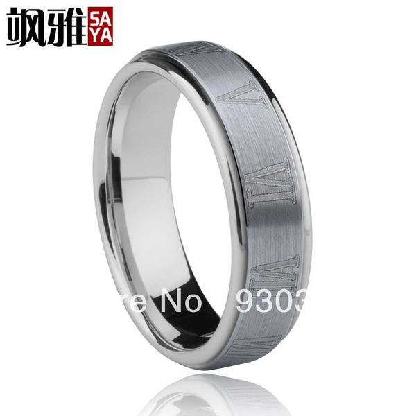 wedding rings roman numerals ring men's tungsten bands for man, Slivery;golden
wedding rings roman numerals ring men's tungsten bands for man, Slivery;golden