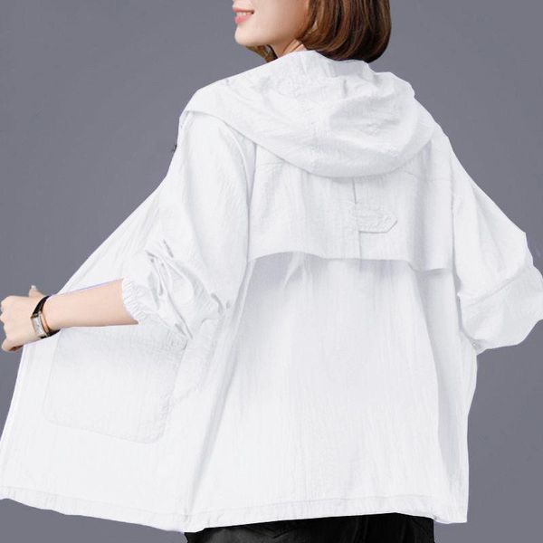 women's jackets summer thin sunscreen coat long sleeve female windbreaker overcoat zipper pockets casual outwear plus size 4xl women ja, Black;brown
women's jackets summer thin sunscreen coat long sleeve female windbreaker overcoat zipper pockets casual outwear plus size 4xl women ja, Black;brown