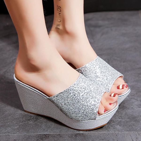 slippers brand women shoes summer bling sequins wedge ladies fahion casual high heel breathable beach platform, Black
slippers brand women shoes summer bling sequins wedge ladies fahion casual high heel breathable beach platform, Black