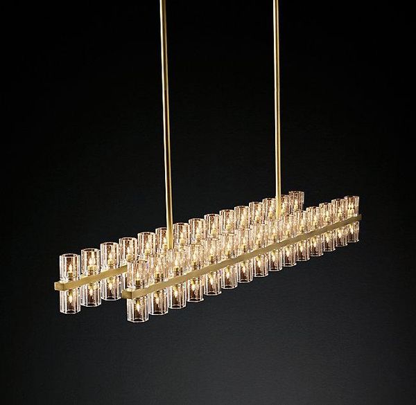 pendant lamps the rectangular crystal chandelier austrian original design creative art decoration lamp guest restaurant luxury