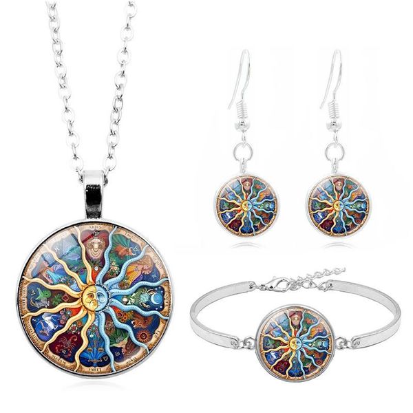 earrings & necklace sun moon constellation glass cabochon fashion jewelry set bracelet earring sets for women love gift, Silver
earrings & necklace sun moon constellation glass cabochon fashion jewelry set bracelet earring sets for women love gift, Silver