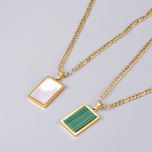 gold color stainless steel square pendant necklace women jewelry, fashion white shell necklaces woman neck chain accessories, Silver 
gold color stainless steel square pendant necklace women jewelry, fashion white shell necklaces woman neck chain accessories, Silver
