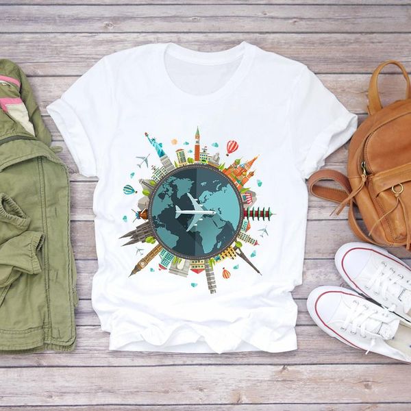 women's t-shirt women 2021 summer short sleeve print travel world fashion lady t-shirts t shirt ladies womens graphic female tee, White
women's t-shirt women 2021 summer short sleeve print travel world fashion lady t-shirts t shirt ladies womens graphic female tee, White