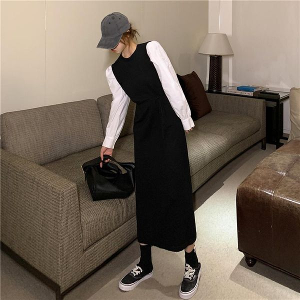 casual dresses autumn dress korea fashion sweater women contrast patchwork lantern sleeve lace-up office lady vestido de mujer, Black;gray
casual dresses autumn dress korea fashion sweater women contrast patchwork lantern sleeve lace-up office lady vestido de mujer, Black;gray