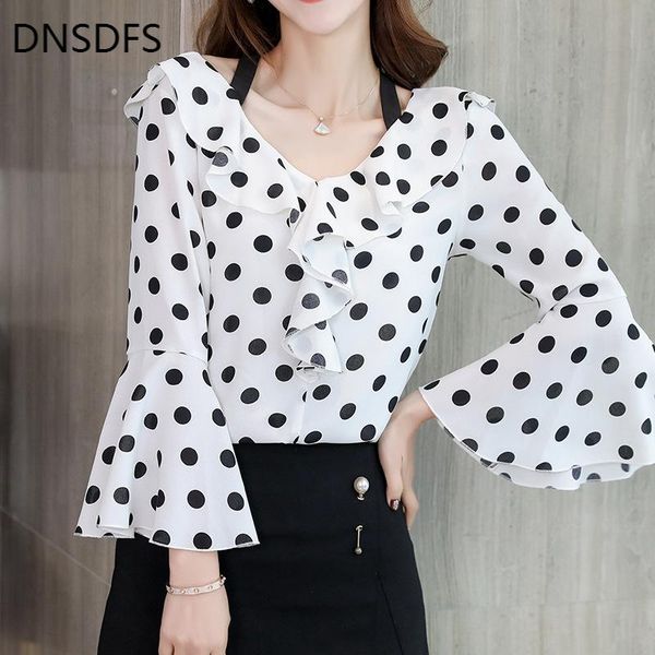 spring autumn women white shirt elegant ladies dot ruffles long sleeve shirts korean streetwear slim chiffon blouse women's blouses &
spring autumn women white shirt elegant ladies dot ruffles long sleeve shirts korean streetwear slim chiffon blouse women's blouses &
