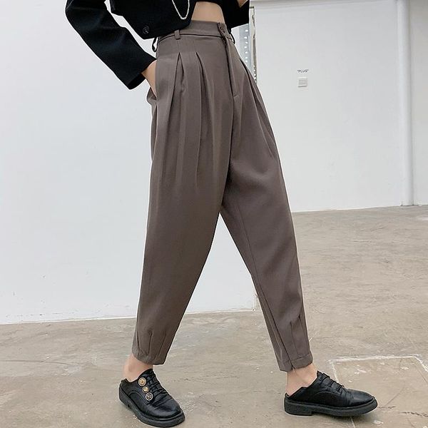 women's pants & capris 2021 sreetwear harem women autumn high waist suit plus size solid trousers female pantalon femme, Black;white
women's pants & capris 2021 sreetwear harem women autumn high waist suit plus size solid trousers female pantalon femme, Black;white