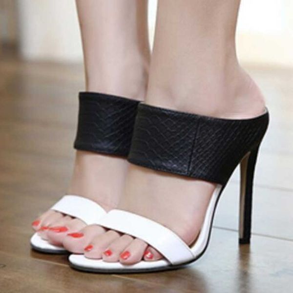 summer women's slippers sandals black and white color matching serpentine stiletto high heels sh107 210625
summer women's slippers sandals black and white color matching serpentine stiletto high heels sh107 210625