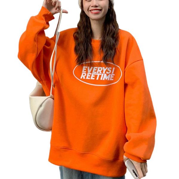 women's hoodies & sweatshirts letter printed baggy women long sleeve o-neck harajuku hooded pullover autumn winter comfortable casual j, Black