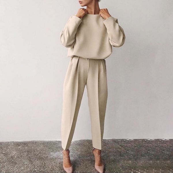 women's tracksuits women autumn england 2 piece set office lady two solid t shirt + pants suits female trousers casual loose outfits, Gray
women's tracksuits women autumn england 2 piece set office lady two solid t shirt + pants suits female trousers casual loose outfits, Gray