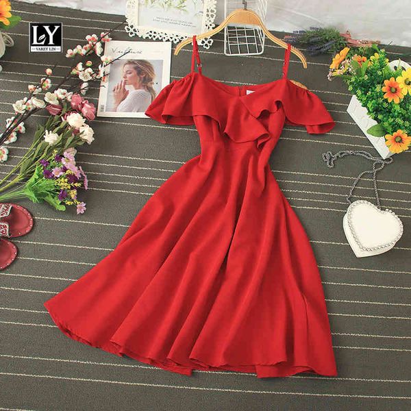 dresses summer solid slim slash neck sleeveless a line spaghetti strap high waist women dress, Black;gray
dresses summer solid slim slash neck sleeveless a line spaghetti strap high waist women dress, Black;gray