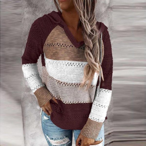 women's sweaters zity 2021 autumn v neck sweater women patchwork hooded casual long sleeve knitted winter striped elegant pullover ju, White;black
women's sweaters zity 2021 autumn v neck sweater women patchwork hooded casual long sleeve knitted winter striped elegant pullover ju, White;black