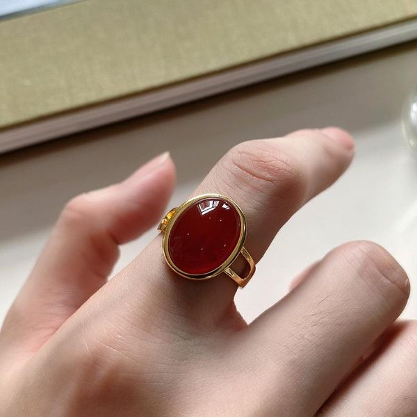 sterling silver red agate vintage rings simple retro design personality wild for women charms fine jewelry cluster, Golden;silver
sterling silver red agate vintage rings simple retro design personality wild for women charms fine jewelry cluster, Golden;silver