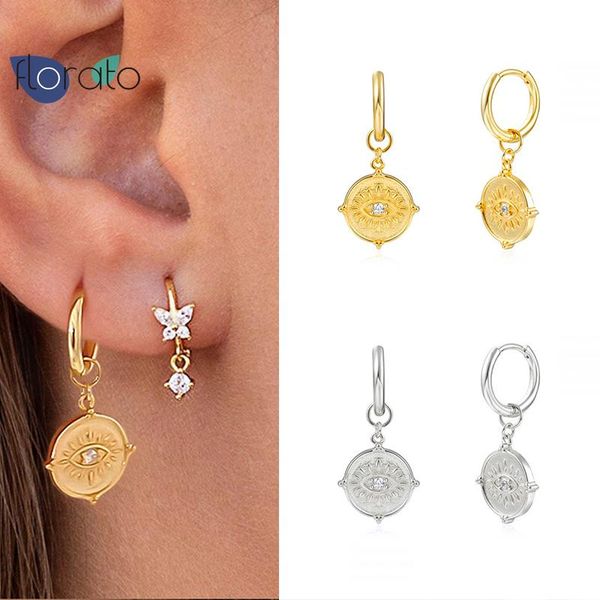 hoop & huggie women's original earrings 925 sterling silver geometric coin pendant fashion party jewelry accessories, Golden;silver
hoop & huggie women's original earrings 925 sterling silver geometric coin pendant fashion party jewelry accessories, Golden;silver