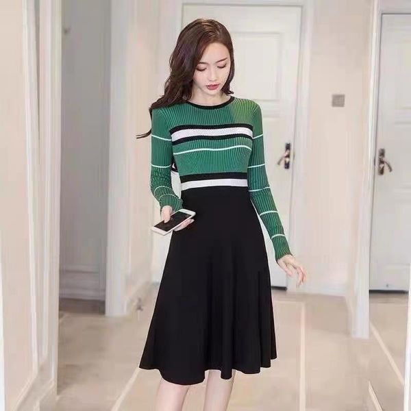 casual dresses runway fall winter korean elegant women's clothes sweater bodycon stripe knitted o neck long sleeve vestido, Black;gray
casual dresses runway fall winter korean elegant women's clothes sweater bodycon stripe knitted o neck long sleeve vestido, Black;gray