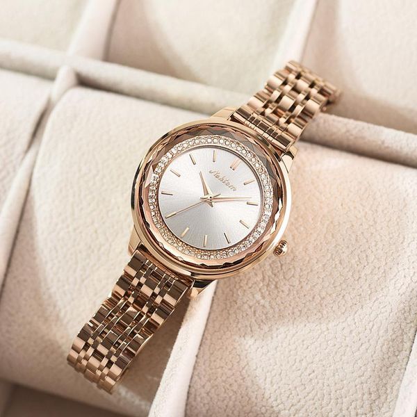 wristwatches women's quartz watch three pointer stainless steel bracelet, Slivery;brown
wristwatches women's quartz watch three pointer stainless steel bracelet, Slivery;brown