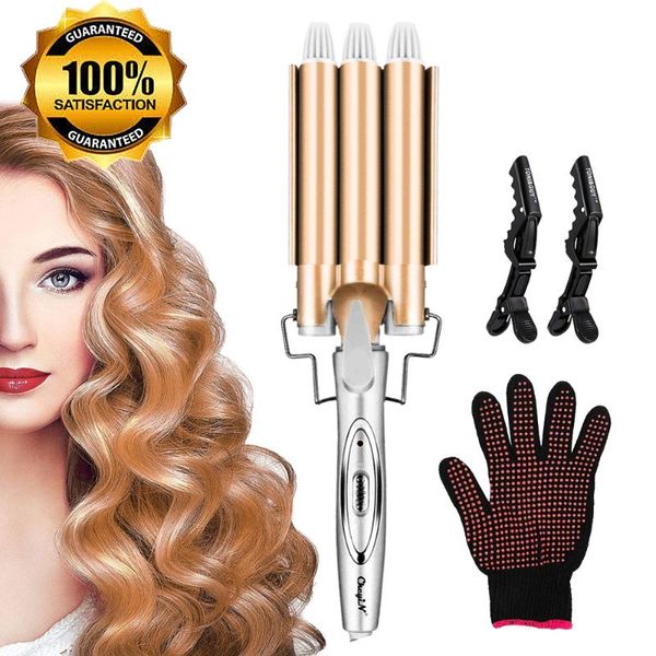 craft tools professional wand 25mm hair waver crimper styling three pipe joint barrels curling iron deep wave curler
craft tools professional wand 25mm hair waver crimper styling three pipe joint barrels curling iron deep wave curler