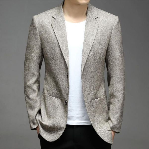 men's suits & blazers trendy small suit spring loose woolen knitting casual dress coat, White;black
men's suits & blazers trendy small suit spring loose woolen knitting casual dress coat, White;black