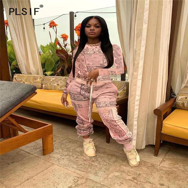 women's tracksuits pink o neck long sleeve cool print crop and pants 2 pieces set high street chic lady fashion women outfits, Gray
women's tracksuits pink o neck long sleeve cool print crop and pants 2 pieces set high street chic lady fashion women outfits, Gray