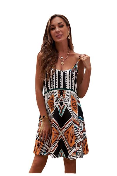 casual dresses 2021 european and american summer geometric positioning flower pattern suspender dress women, Black;gray
casual dresses 2021 european and american summer geometric positioning flower pattern suspender dress women, Black;gray