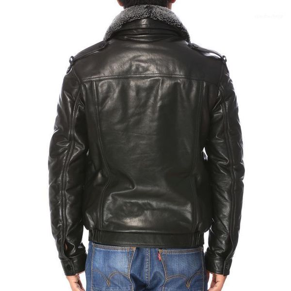 import sale real sheepskin coat with fur collar flight jacket black casual winter leather men pilot parkas suits men's & faux
import sale real sheepskin coat with fur collar flight jacket black casual winter leather men pilot parkas suits men's & faux